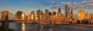 Manhattan bathed in Golden Hour sunshine